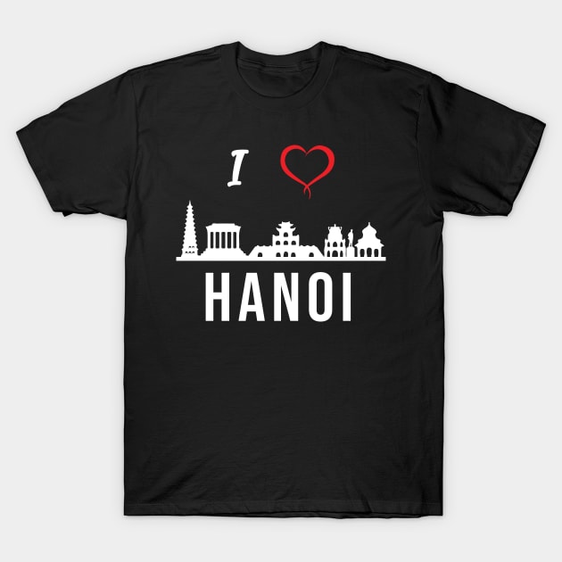 I love Hanoi Skyline Vietnam Vietnamese Design T-Shirt by alltheprints